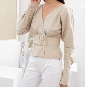 & Other Stories - Belted Blouse - Size 8